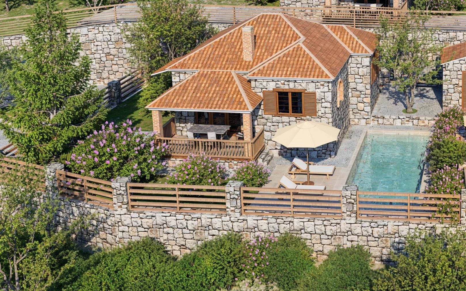 Vozas Villas - Traditional Houses With Great View Tragaki Bagian luar foto